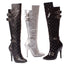 Swiss Dot Studded Knee High Stiletto Boots Ellie 511/GWEN