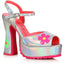 5.5" Heel Open Toe Shoe With Flower Ellie 557/DAISY