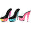 Neon Giraffe Platform Stiletto Mules Ellie 609/GIRAFFE