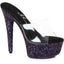 6 Pointed Stiletto Mule Sandal With Glitter Platform Ellie 609/SERENITY