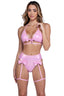 Metallic Iridescent Bikini Top With Bow Detail Roma 6456