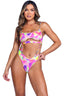 Shimmer Multi-Colored Underboob Romper With Chain & Lobster Clasp Detail Roma 6470