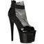 7" Heel Fishnet Rhinestone Ankle Bootie Ellie 709/ADRIANA