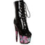 7" Heel Stiletto Lace Up With Print Wrapped Platform Ellie 709/JUICY