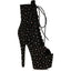 7" Heel Open Toe Microfiber Boot With Rhinestones Ellie 709/ZESTFUL