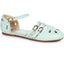 Closed Toe Flat With Cutout Dã©Cor & Buckle Closure Ellie Bettie Page BP100-POLLY