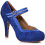 4 Double Strap Suede Maryjane Ellie BP412/TAMI/BLUE