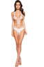 Beaded Fringe Teddy with Strap Detail - Beige Roma LI297