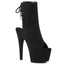 7" Heel, 2 3/4" PF Open Toe/Heel Ankle Boot, Side Zip Pleaser Pleaser ADORE/1018FS