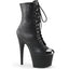 7" Heel, 2 3/4" Pf External Steel Cap Ankle Boot, Side Zip Pleaser Pleaser ADORE/1020ESC