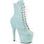 7" Heel, 2 3/4" Pf Lace-Up Front Ankle Boot, Side Zip Pleaser Pleaser ADORE/1020SDG