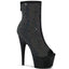 7" Heel, 2" PF Open Toe Ankle Boot, Back Zip Pleaser Pleaser ADORE/1031GM