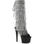 7" Heel, 2 3/4" Pf Lace-Up Stretch Pf Knee Boot, Side Zip Pleaser Pleaser ADORE/2024RSF