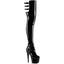 7" Heel, 2 3/4" Pf Stretch Buckle Strap Thigh Boot, Side Zip Pleaser Pleaser ADORE/3055