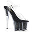 7" Heel, 2 3/4" Pf Ankle Strap Sandal W/ Glitter Inserts Pleaser Pleaser ADORE/708G