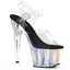 7" Heel, 2 3/4" PF Ankle Strap Sandal w/ Hologram Inserts Pleaser Pleaser ADORE/708HGI