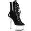 6" Heel, 2 1/4" PF Open Toe Lace-Up Ankle Boot, Side Zip Pleaser Pleaser ASPIRE/1021