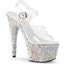 7" Heel, 2 3/4" Pf Ankle Strap Sandal W/Multi Sized Rs Pleaser Pleaser BEJEWELED/708MS