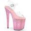 8" Heel, 4" Pf Ankle Strap Sandal W/ Resin Rs Pleaser Pleaser BEJEWELED/808RRS