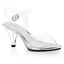 Sexy Casual Clear Upper Open Toe Sandal Ankle Strap High Heels Shoes Pleaser Fabulicious BELLE/308
