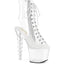 7" Beaded Heel, 3 1/4" Pf Open Toe/Heel Lace-Up Ankle Boot, Pleaser Pleaser BLISS/1016C