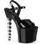 7" Beaded Heel, 3 1/4" Pf Ankle Strap Sandal Pleaser Pleaser BLISS/709
