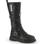 1 1/4" Heel 20 Eyelet Knee High Combat Boot, Side Zip Pleaser Demonia BOLT/405
