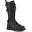 1 1/4" Heel 20 Eyelet Knee High Combat Boot, Side Zip Pleaser Demonia BOLT/415