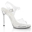 4 1/2" Heel, 1/4" PF Ankle Strap Sandal Clr/Clr Pleaser Fabulicious CHIC/08
