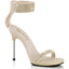 4 1/2" Heel, 1/4" Pf Ankle Strap Sandal W/Rs, Back Zip Pleaser Fabulicious CHIC/40