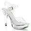 Clear Upper Ankle Strap Sandals Platform Stiletto High Heels Shoes Pleaser Fabulicious COCKTAIL/508
