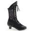 Sexy Lace Victorian Mid Calf Ankle Booties Kitten Heels Boots Shoes Pleaser Funtasma DAME/115