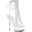 6" Heel, 1 3/4" Pf Open Toe/Heel Ankle Boot, Side Zip Pleaser Pleaser DELIGHT/1018C/2RS