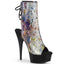 6" Heel, 1" PF Open Toe/Heel Ankle Boot, Side Zip Pleaser Pleaser DELIGHT/1018SP
