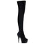 Sexy Stretch Thigh High Zip Side Platform Stiletto Heel Boots Shoes Pleaser Pleaser DELIGHT/3002