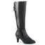 3" Heel Knee Boot Blk Faux Leather Pleaser Pink Label DIVINE/2018