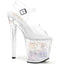 8" Heel, 3 3/4" Pf Ankle Strap Sandal Pleaser Pleaser ENCHANT/708AQUA/02
