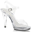 Sexy Peep Toe Clear Ankle Strap Sandals Stiletto High Heels Shoes Pleaser Fabulicious FLAIR/408