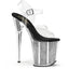 8" Heel, 4"Pf Ankle Strap Sandal W/Simulated Rs Filled Btm Pleaser Pleaser FLAMINGO/808SRS