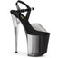 8" Heel, 4" Pf Ombre Ankle Strap Sandal Pleaser Pleaser FLAMINGO/808T/1