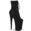 9" Heel, 5 1/4" Pf Lace-up Front Ankle Boot, Side Zip Pleaser Pleaser INFINITY/1020FS