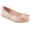 Pointed Toe Foldable Flats W/ Pearl Embellished Bow B. Pink Pat Pleaser Pin Up Couture IVY/09