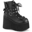 4 1/2" Platform Lace-Up Ankle Boot,Inside Metal Zip Pleaser Demonia KERA/55