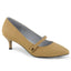 2 1/2" Kitten Heel Mary Jane Pump Taupe Nubuck Pleaser Pink Label KITTEN/03