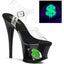 7" Heel, 2 3/4" Cut-Out Pf Ankle Strap Sandal W/Money Sign Pleaser Pleaser MOON/708USD