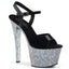 7" Heel, 2 3/4" PF Ankle Strap Sandal Pleaser Pleaser SKY/309LG