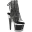 7" Heel, 3" Pf 4-Layer Fringe Ankle Boot, Side Zip Pleaser Pleaser SPECTATOR/1017RSF