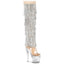 7" Heel, 3" Textured Pf Over-The-Knee Boot, Side Zip Pleaser Pleaser SPECTATOR/3019C/RSF