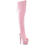 7" Heel, 3" Textured Pf Lace-Up Back Thigh Boot, Side Zip Pleaser Pleaser SPECTATOR/3030