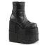 7" P/F Ankle Boot, Side Zip Blk Vegan Leather Pleaser Demonia STACK/201